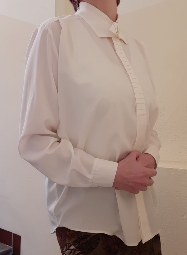 Dámská halenka smetanové barvy - vel. M - 3