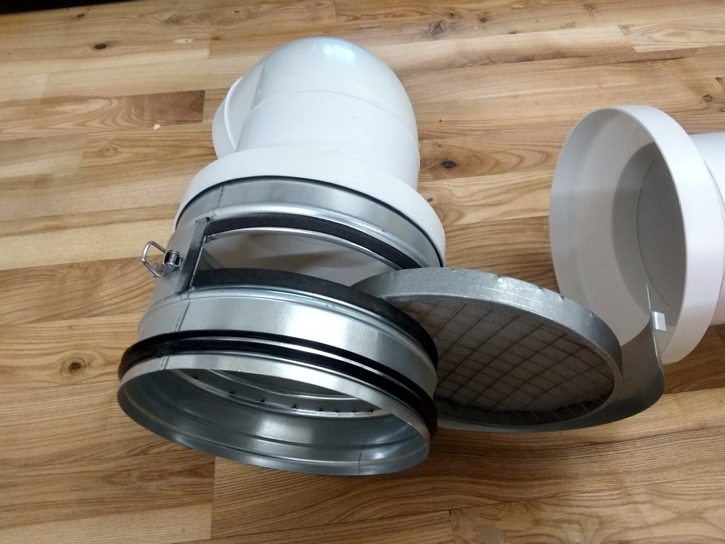 Vzduchotechnika 150 mm, koleno, klapka, filtr - 3