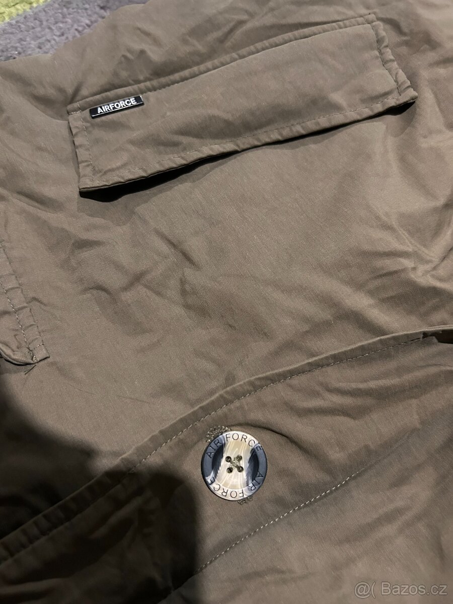 AIR FORCE KHAKI PÁNSKÁ ZIMNÍ STYLOVÁ PÁRKA-BUNDA M - 3