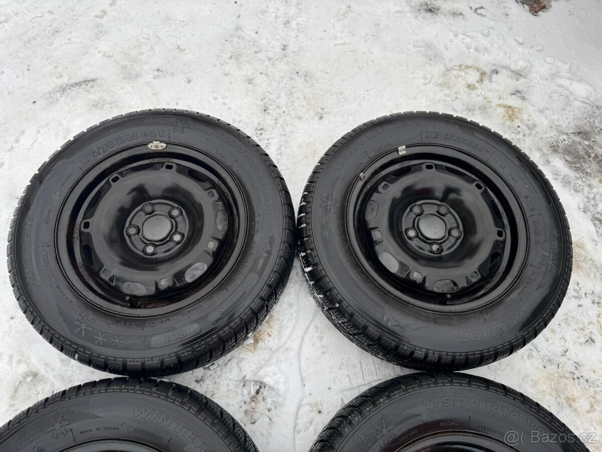 4KS 14" 5x100 plech orig. RAPID, ROOM, zimní 90% - 3