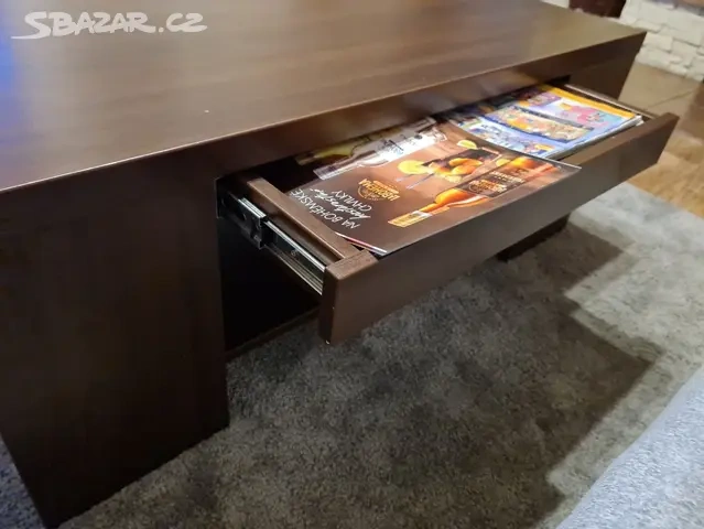 Konferenční stůl stolek wenge/čoko - 3