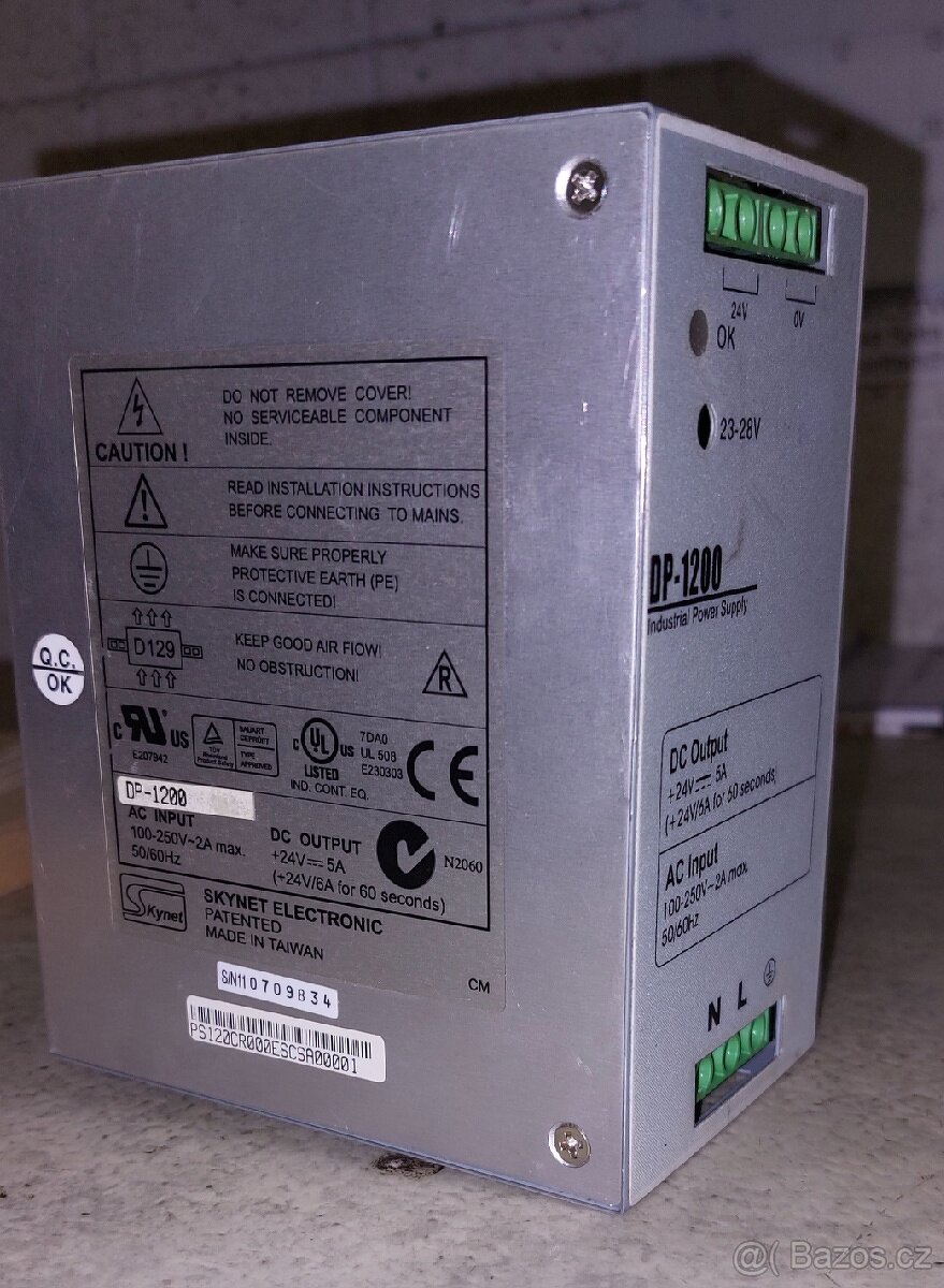 Průmyslový zdroj 24V / 5A (120W) na DIN lištu - 3