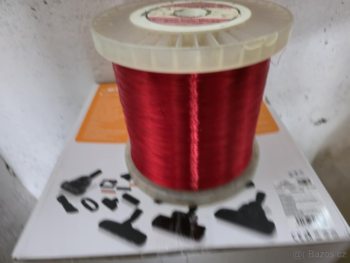 Měděné dráty, cívky cca 30 kg - 3