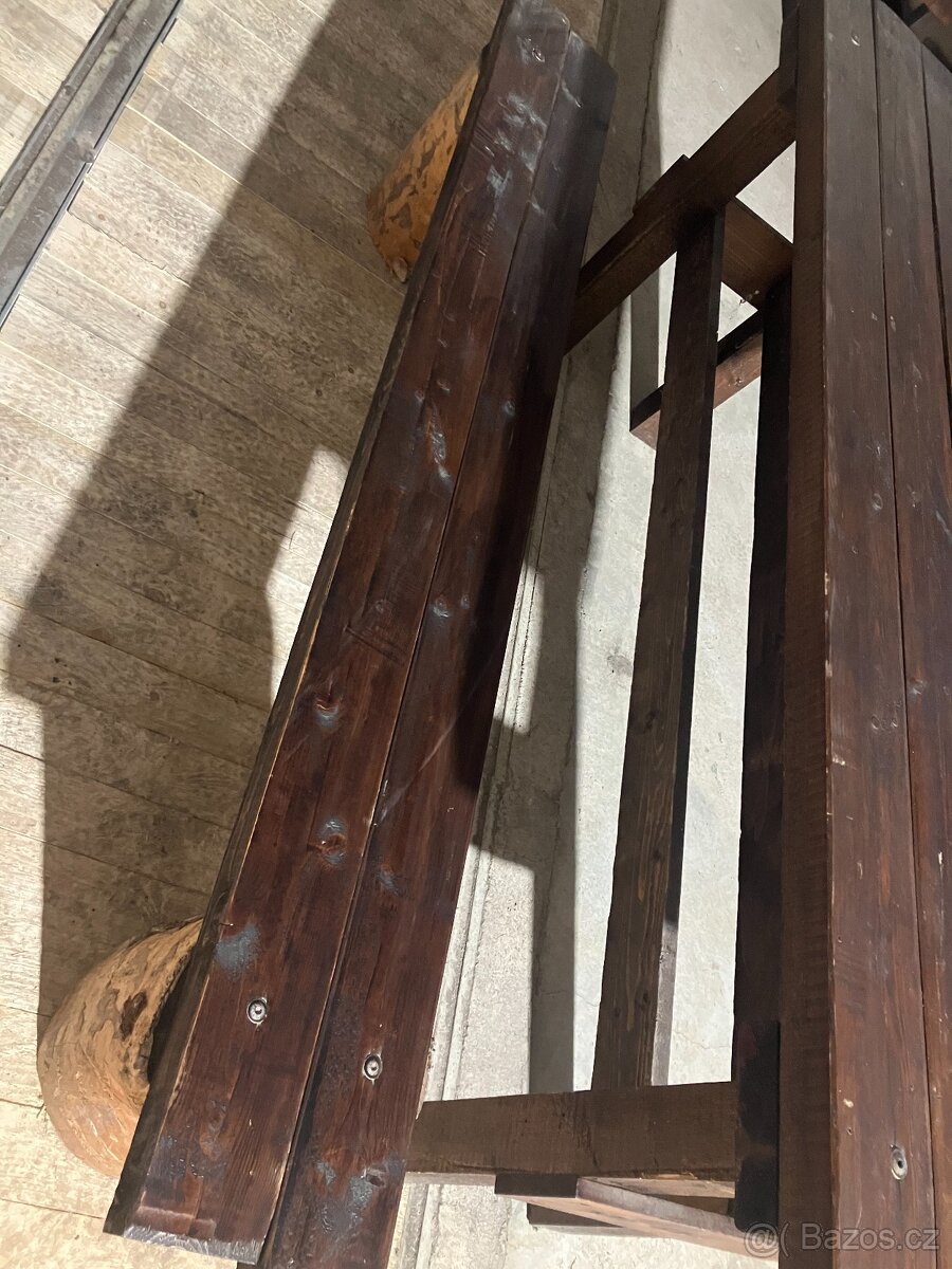 Zahradní dřevěné lavice 2ks - 3