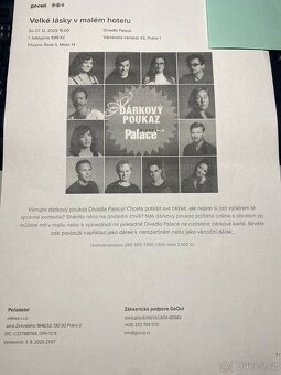 KOMEDIE/HÁTA - VELKĚ LÁSKY V MALÉM HOTELU - [12.11. 2025 - 3