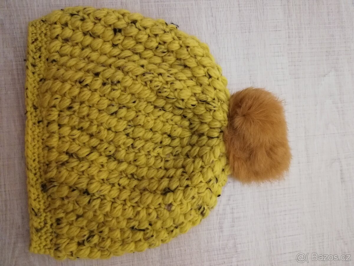 Čepice s bambulí pro děti i dospělé, více barev, 2 - 3