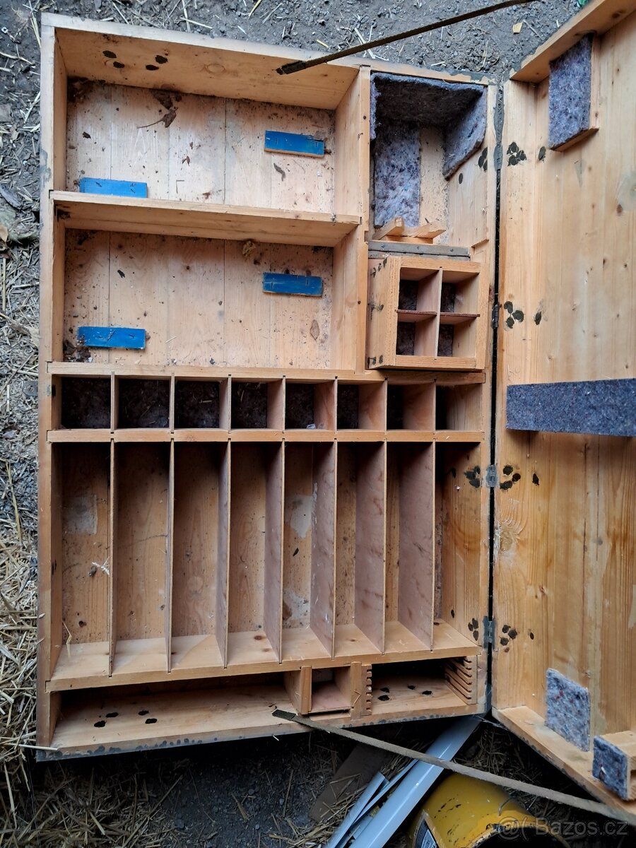 Vojenská bedna - dřevěná - 120x80x30cm - 3