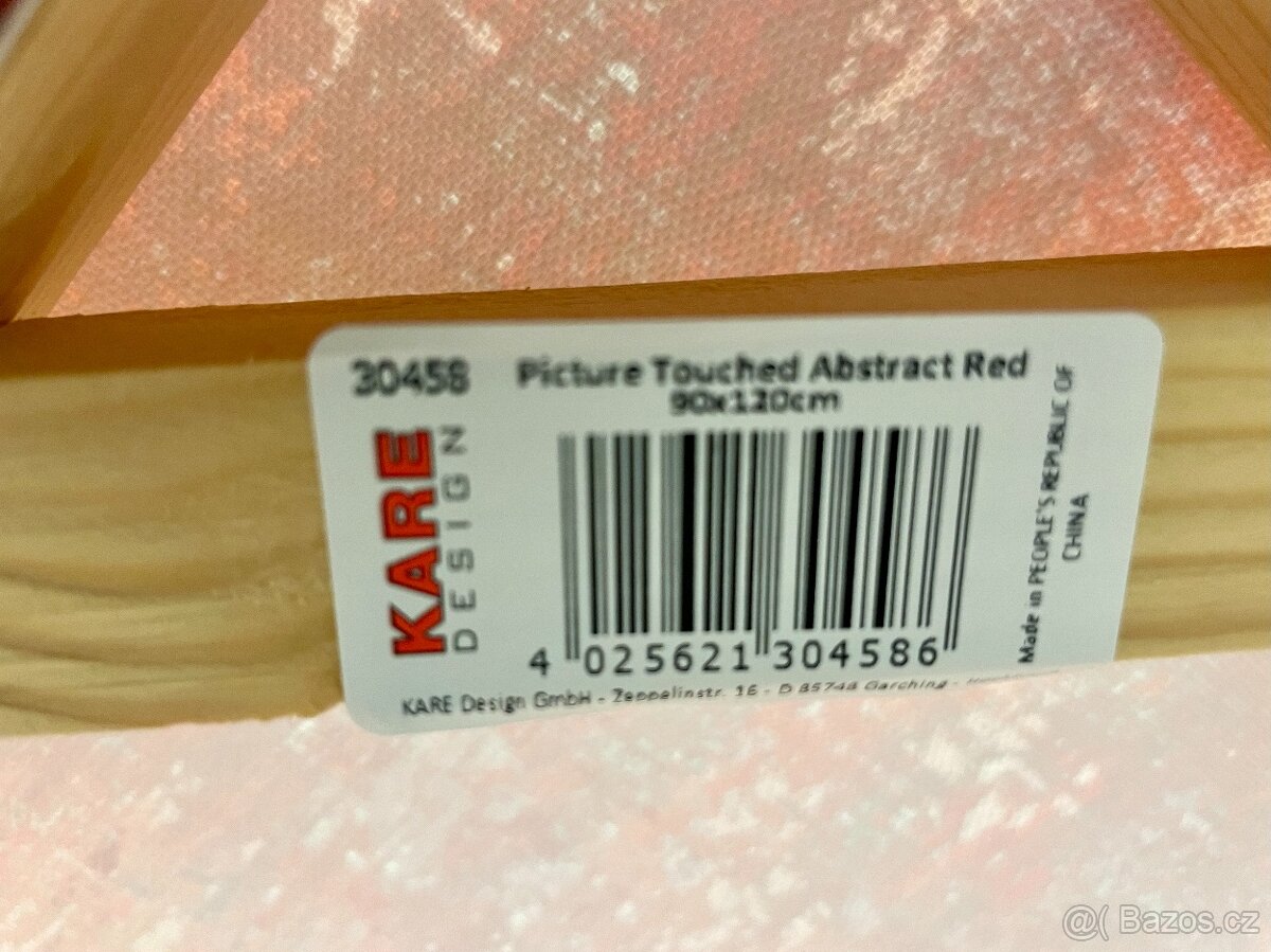 KARE obraz s ručními tahy Abstract Red 90 x 120 cm TOP STAV - 3