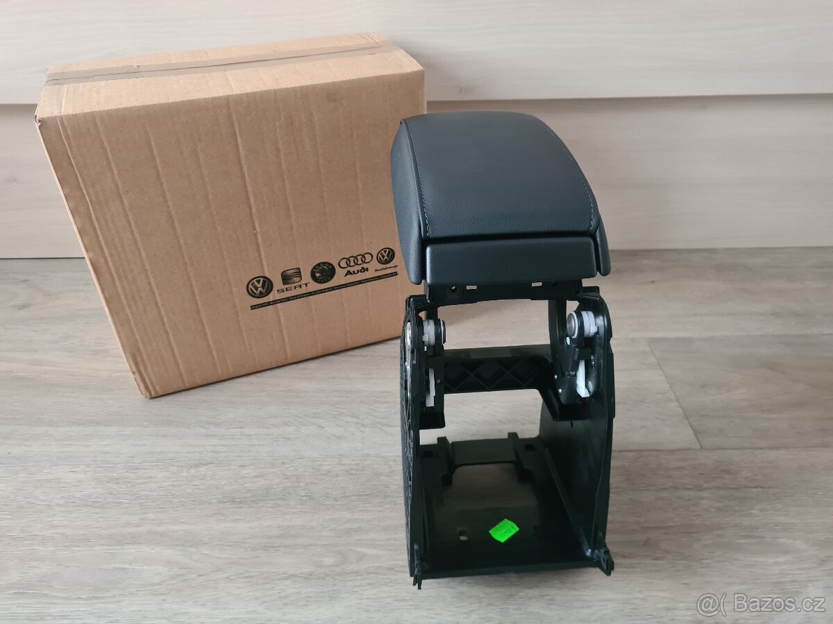 NOVÁ Loketní opěrka Octavia 2 Černá kůže RS - ORIGINÁL - 3