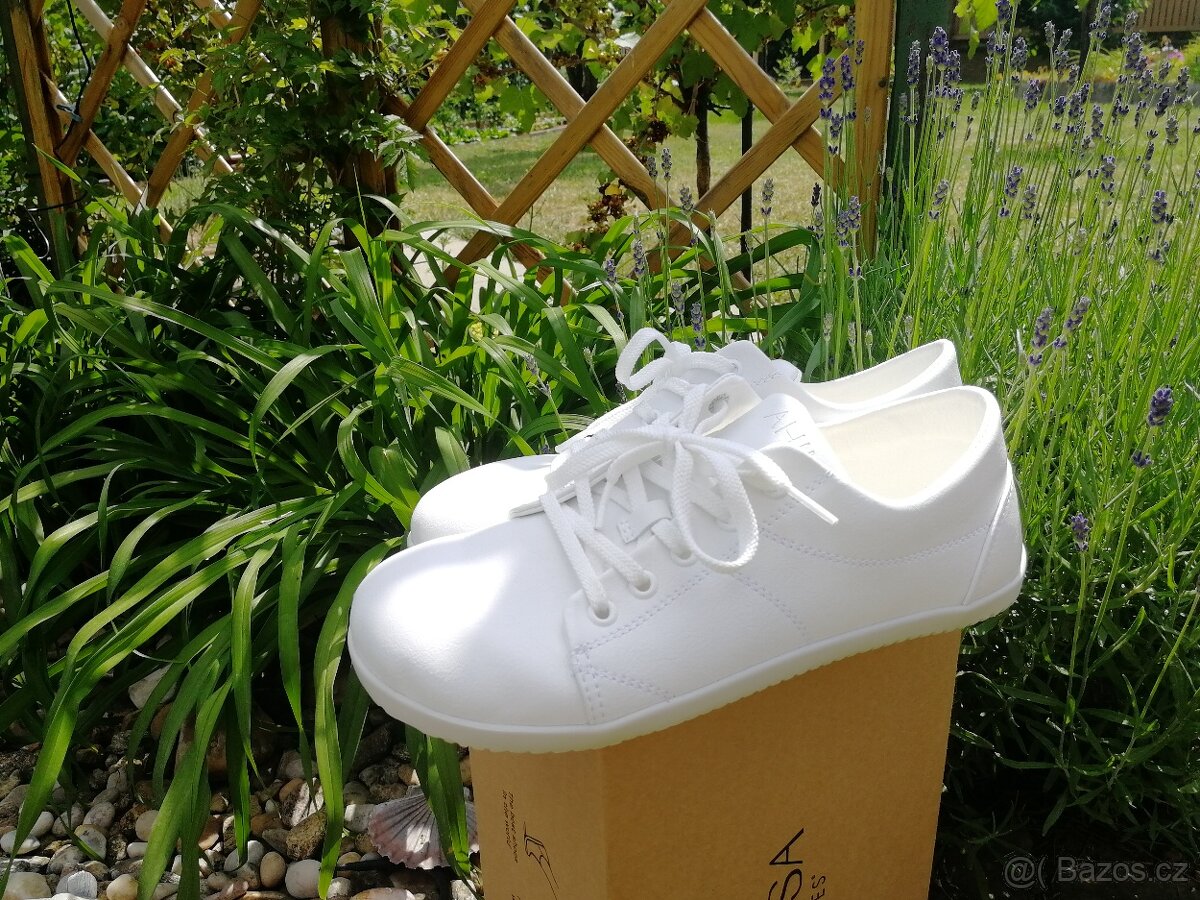 Ahinsa bílé tenisky Vida Kůže 40 - 3