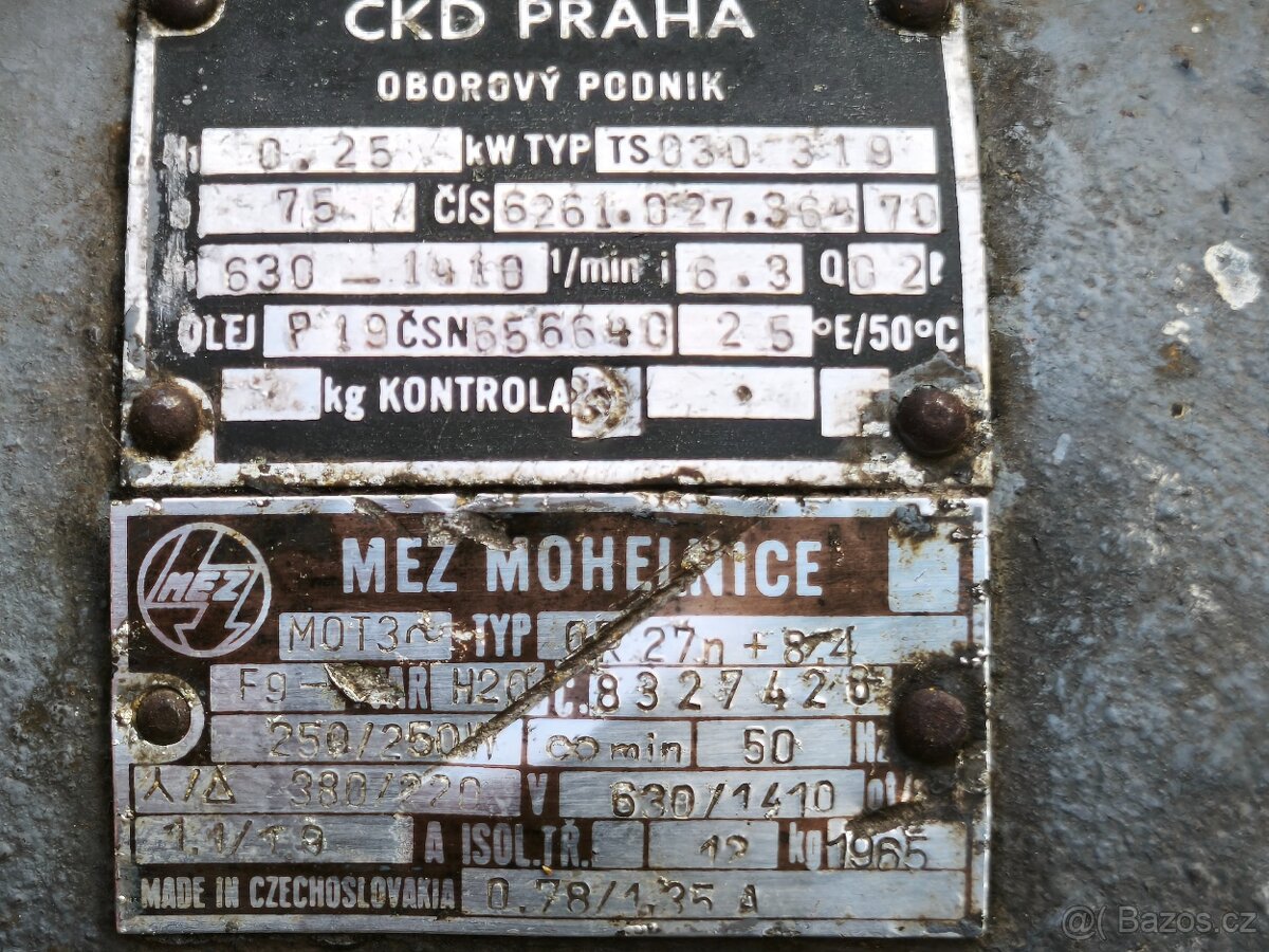 Elektromotor s převodovkou. - 3