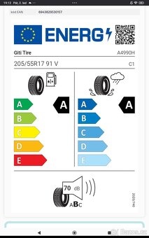 Prodám GitiSynergy H2 205/55R17 91V - 3