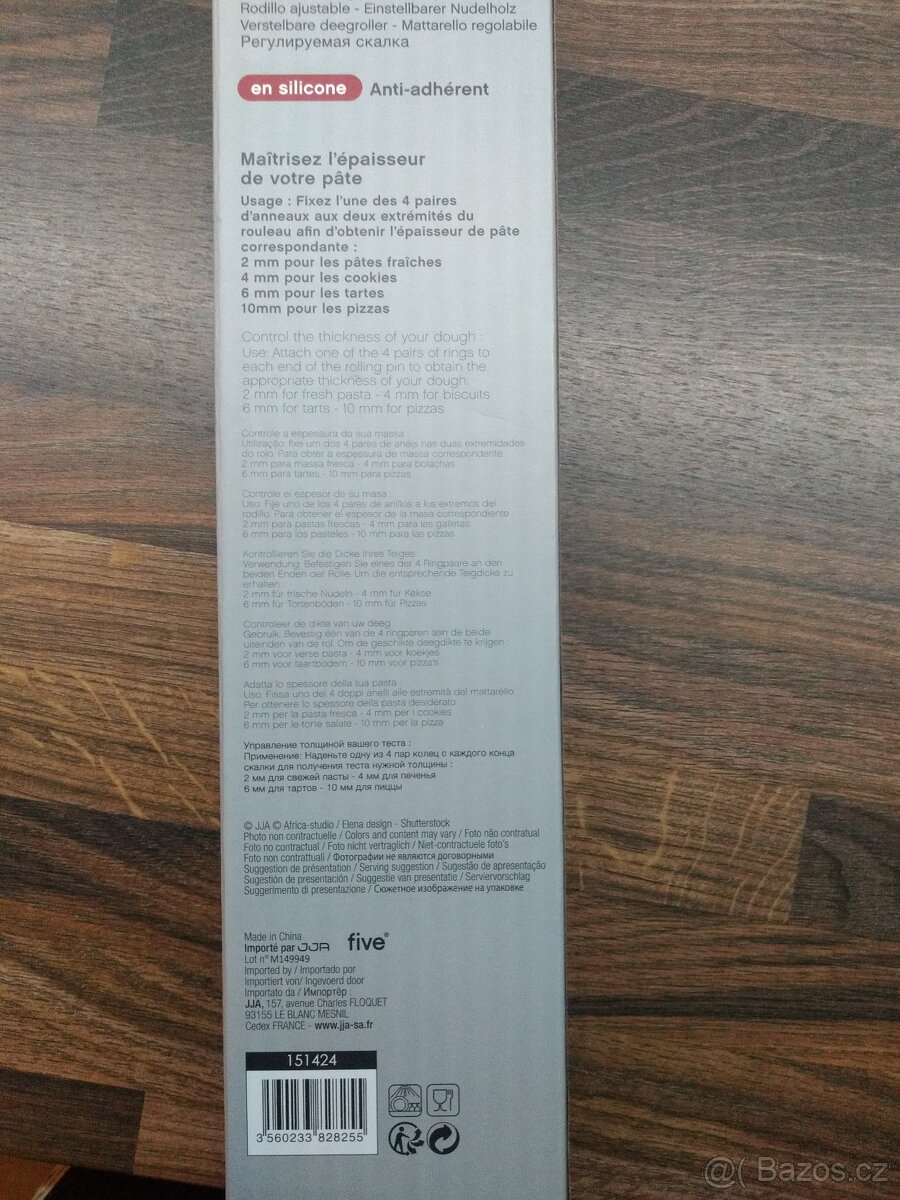 5five váleček na těsto, 34 cm, nastavitelná tloušťka - NOVÝ - 3