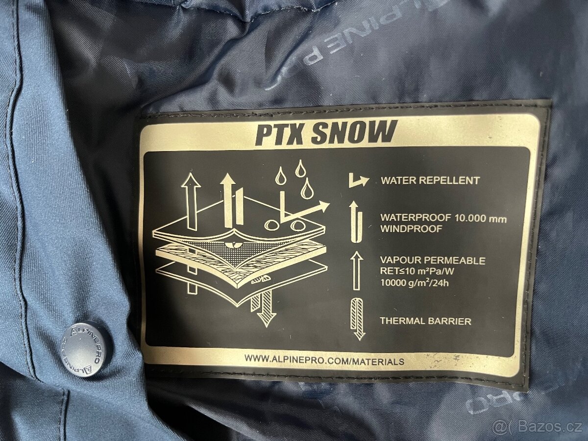 Dětská lyžařská bunda Alpine Pro kids PTX SNOW vel.152/158 - 3