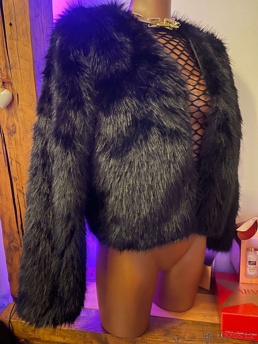 NOVÝ Luxusní kožíšek k bokům, vel. M - 3