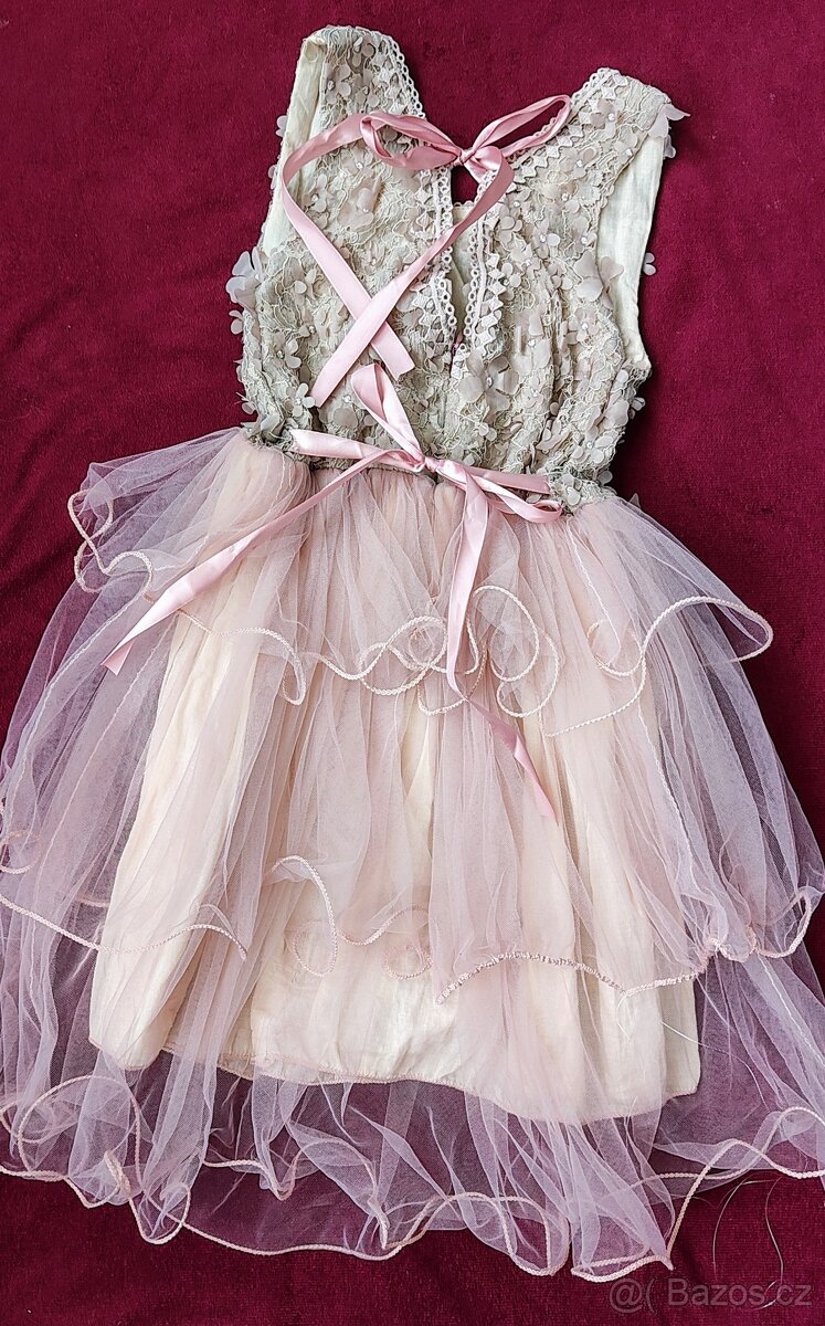 Prodám šaty a sukýnku vel. 98-104 - 3