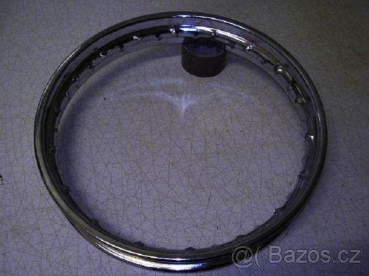 Ráfek chrom 1,85 x 16" Jawa Panelka, Kývačka, ČZ - NOVÝ - 3