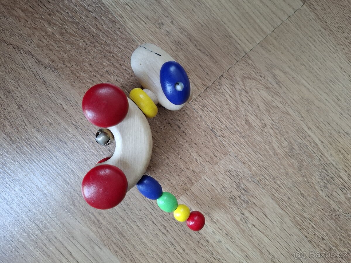 Dřevěný pejsek s rolničkou Detoa - 3