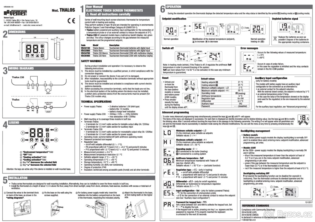 Nástěnný termostat s dotykovým displejem - 3