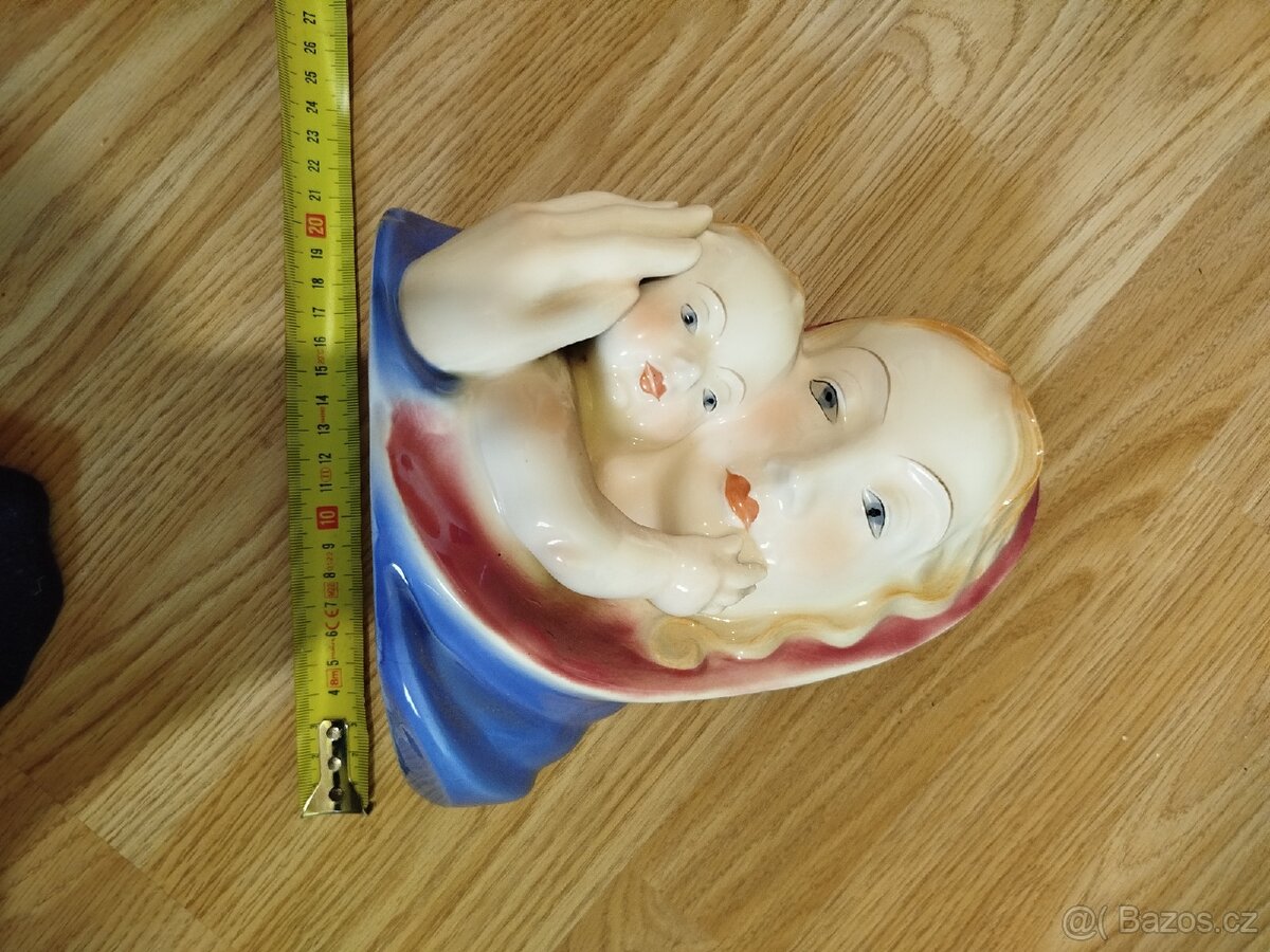 Porcelánová soška Madona s dítětem-Bihl - 3
