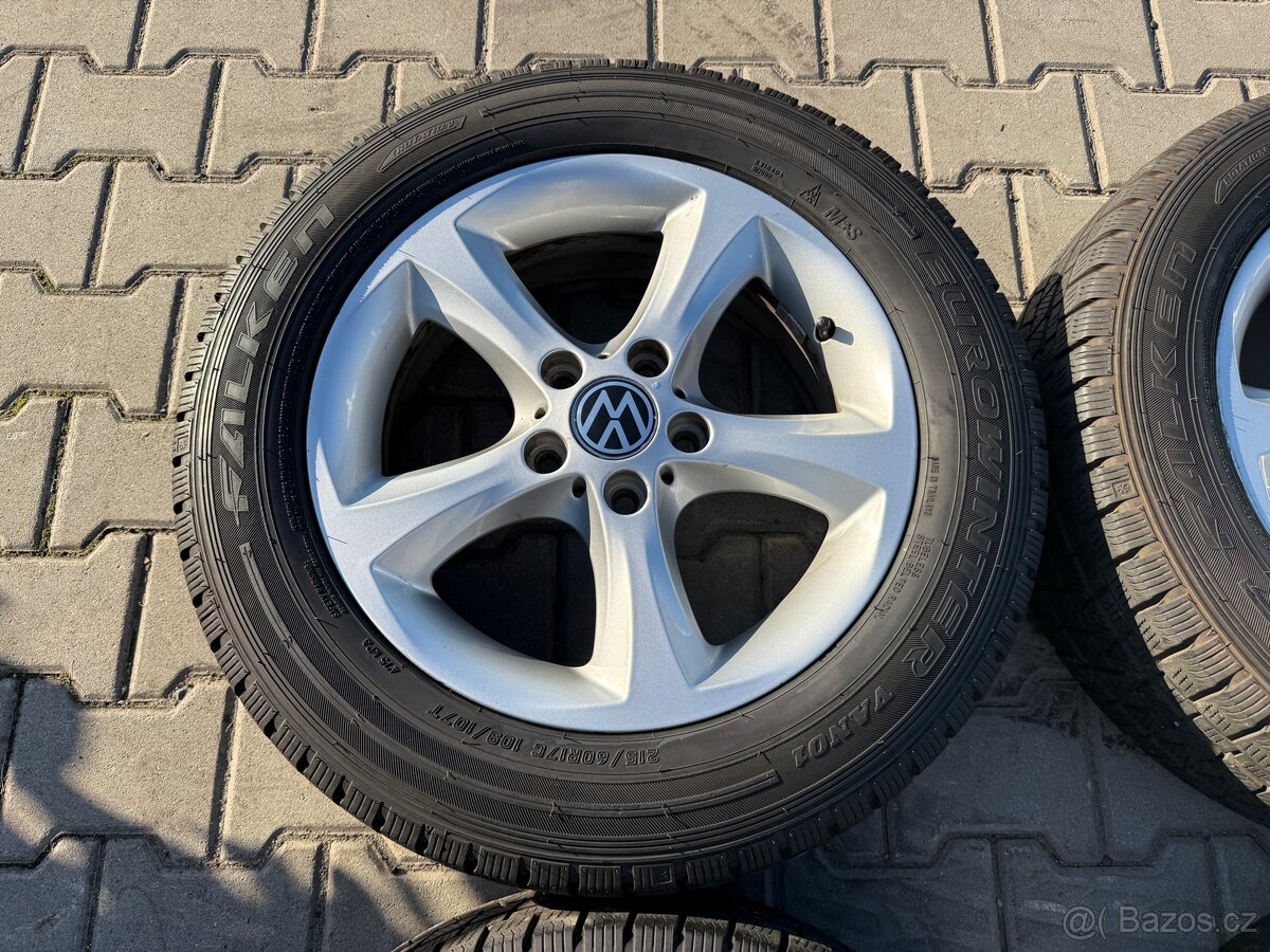 4x al kola 5x120 17 + pneu zimní 215/60 R17C - 3