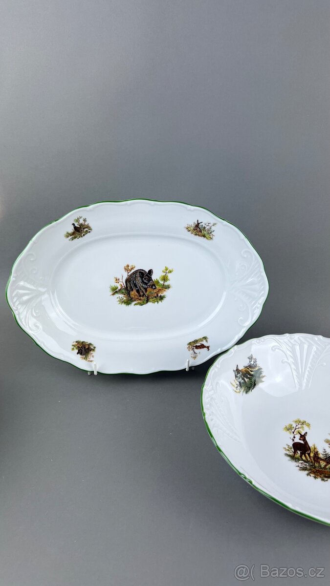 Jídelní sada, NOVÁ, myslivecký porcelán - 3