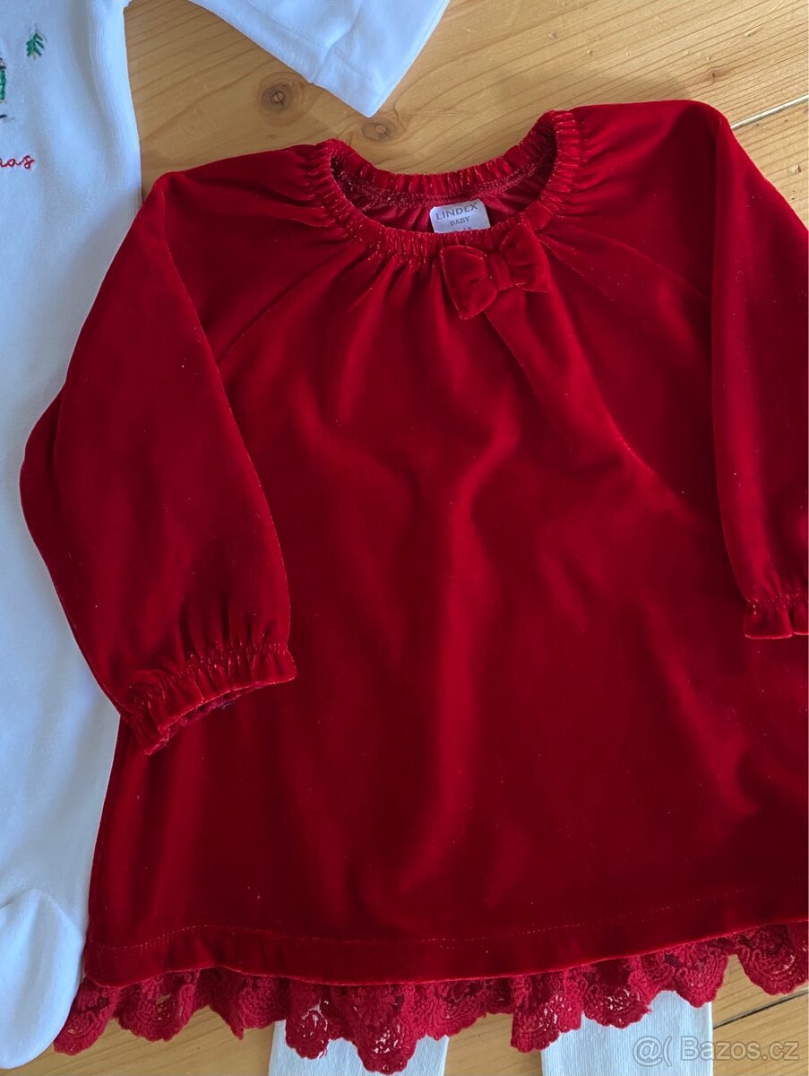 Set značkového vánočního oblečení pro holčičku vel. 68 č.2 - 3