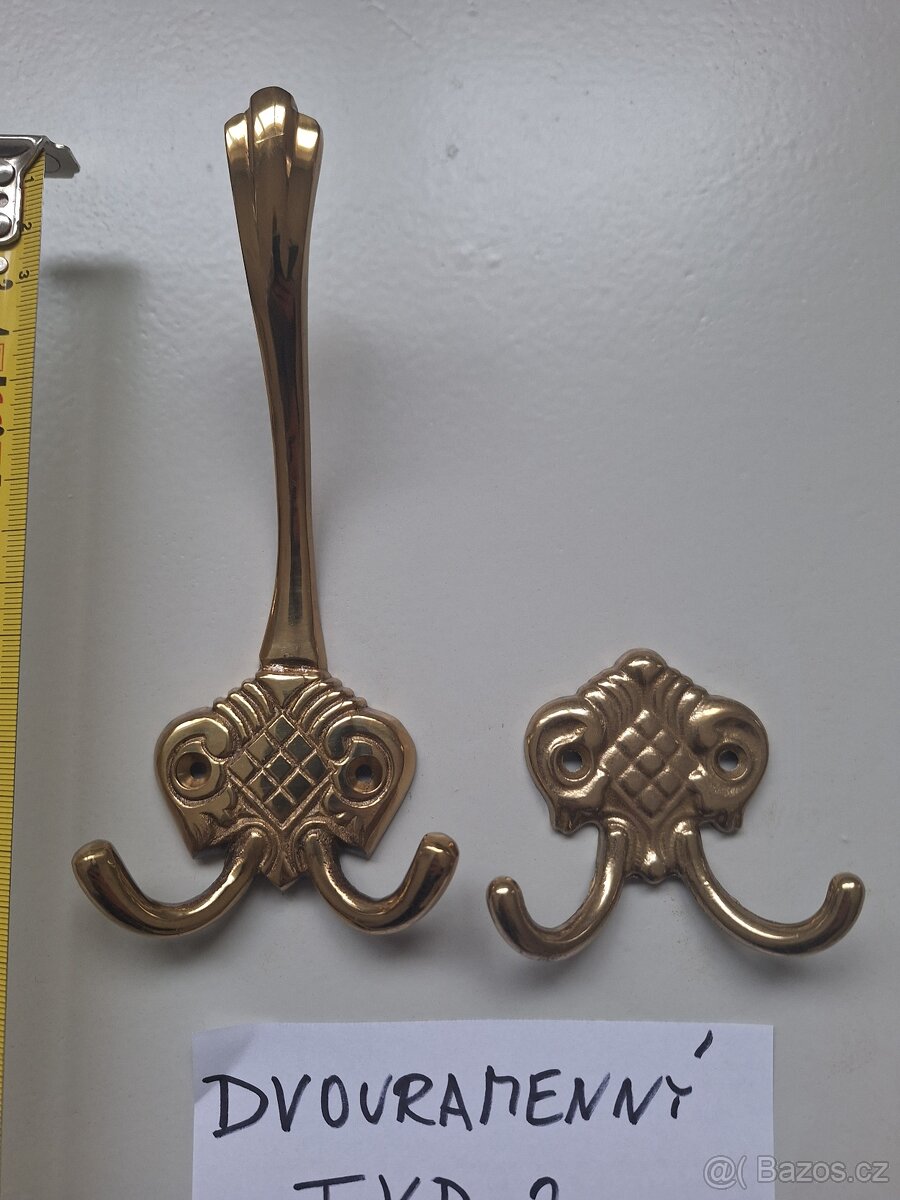 Mosazné háčky - několik druhů a velikostí - 3