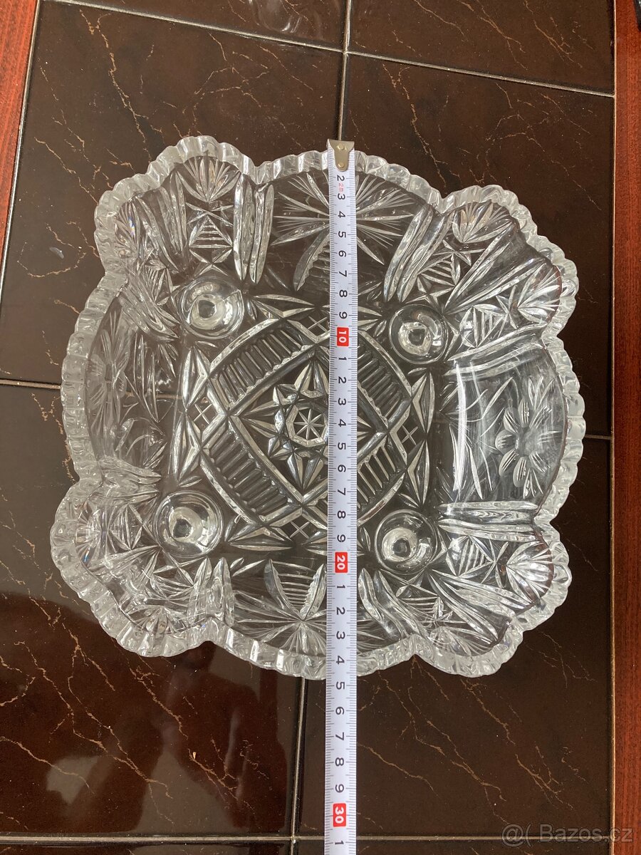 Prodám broušenou mísu na nožičkách - 3