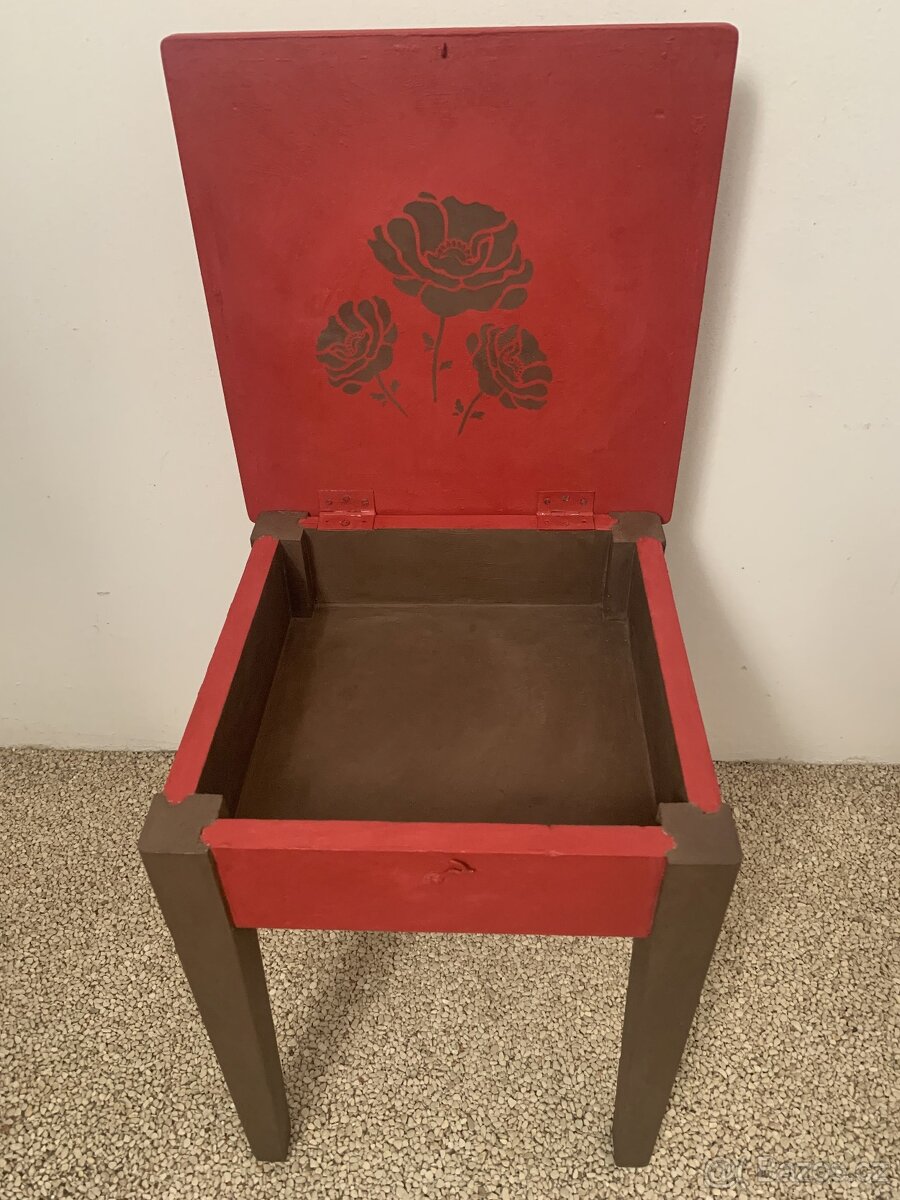 Stolička retro s úložným prostorem - 3