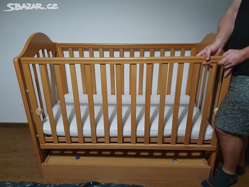 Dětská postýlka, značky Drewex se šuplíkem - 3