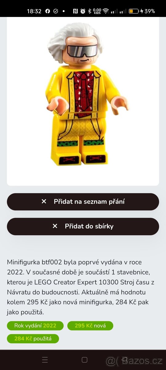 Lego Minifigure Ideas - Doc Brown Navrat do budoucnosti - 3