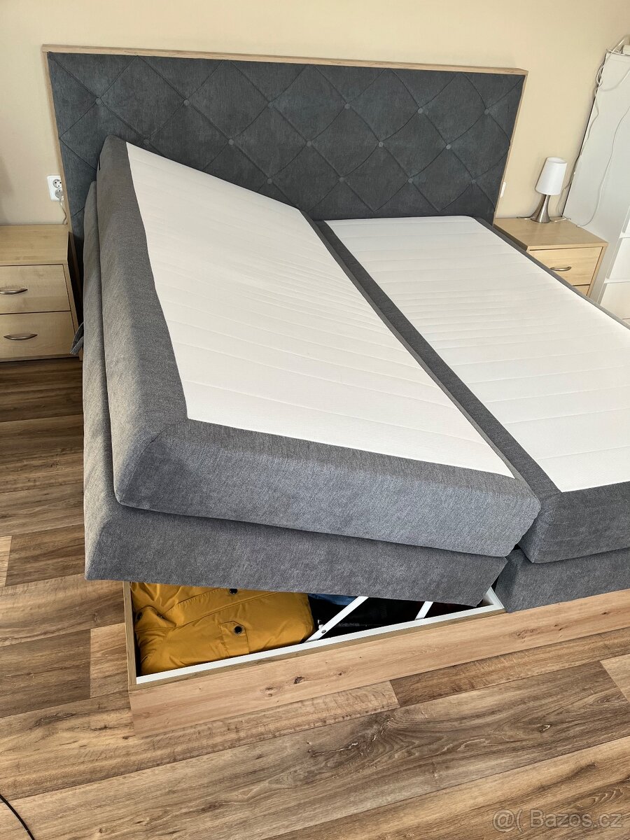 Prodám boxspring postel 180x200cm - 3