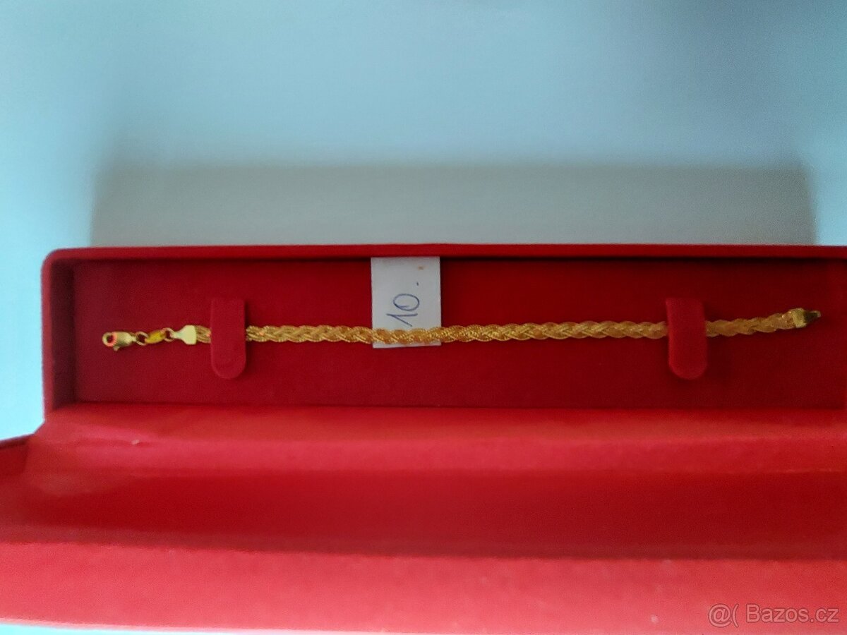 Zlatý řetízek na ruku z 22k zlata. - 3