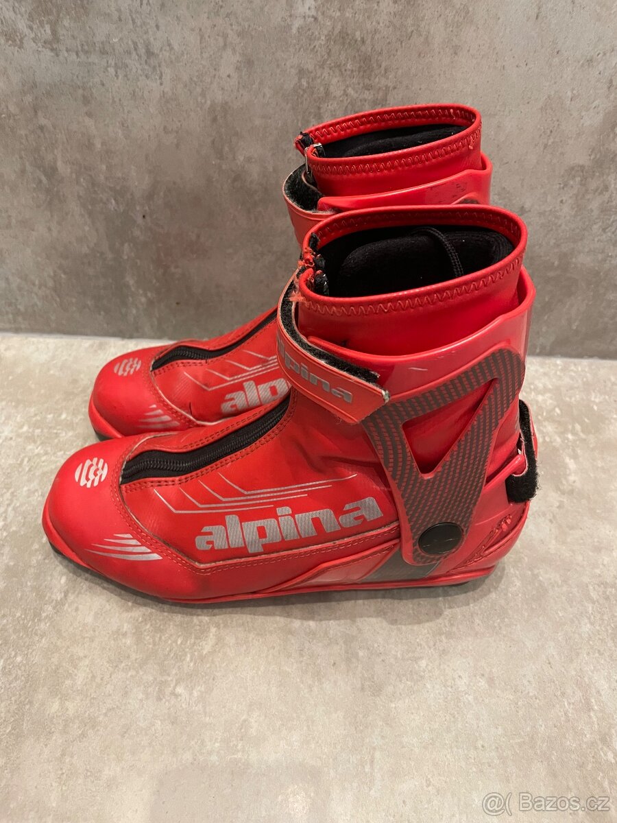 Set dětský běžky: boty Alpina (37), běžky VISU 158cm, hůlky - 3