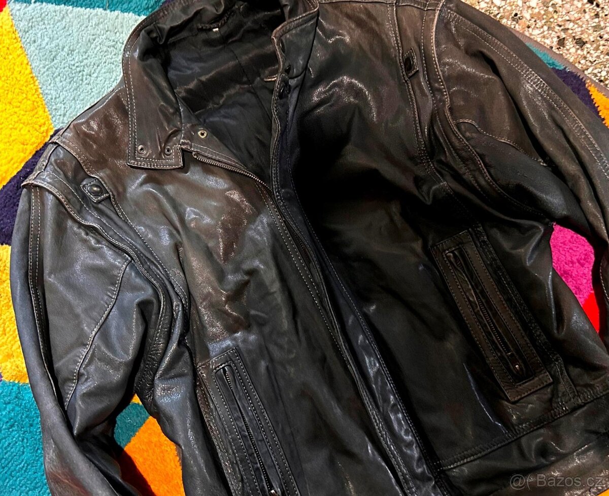 CANADA PÁNSKÁ CELOKOŽENÁ BUNDA-VESTA 2V 1 100% LEATHER XL-XX - 3