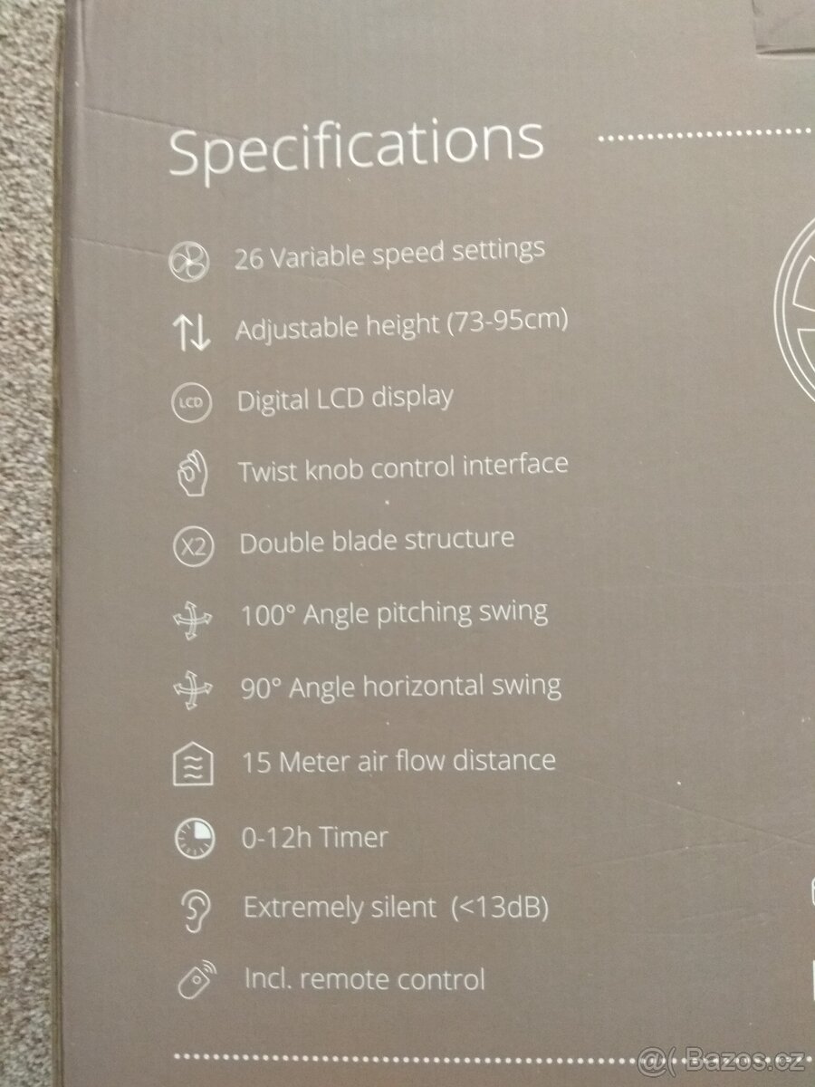 Nový stojanový ventilátor DUUX Whisper - orig. balení - 3