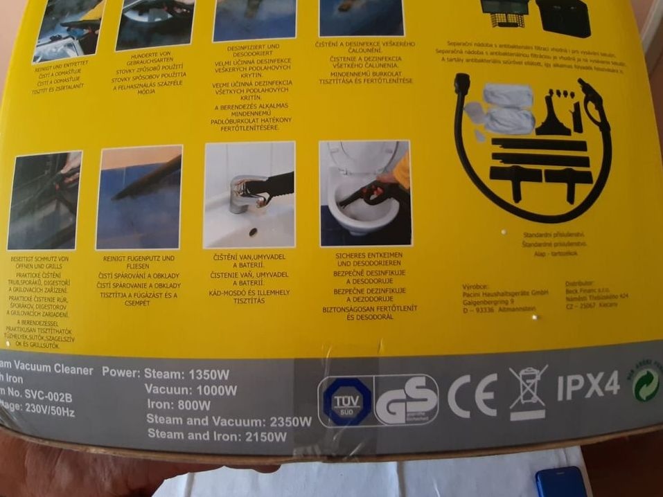 Parní čistič BECK s vysavačem a parní žehličkou - 3