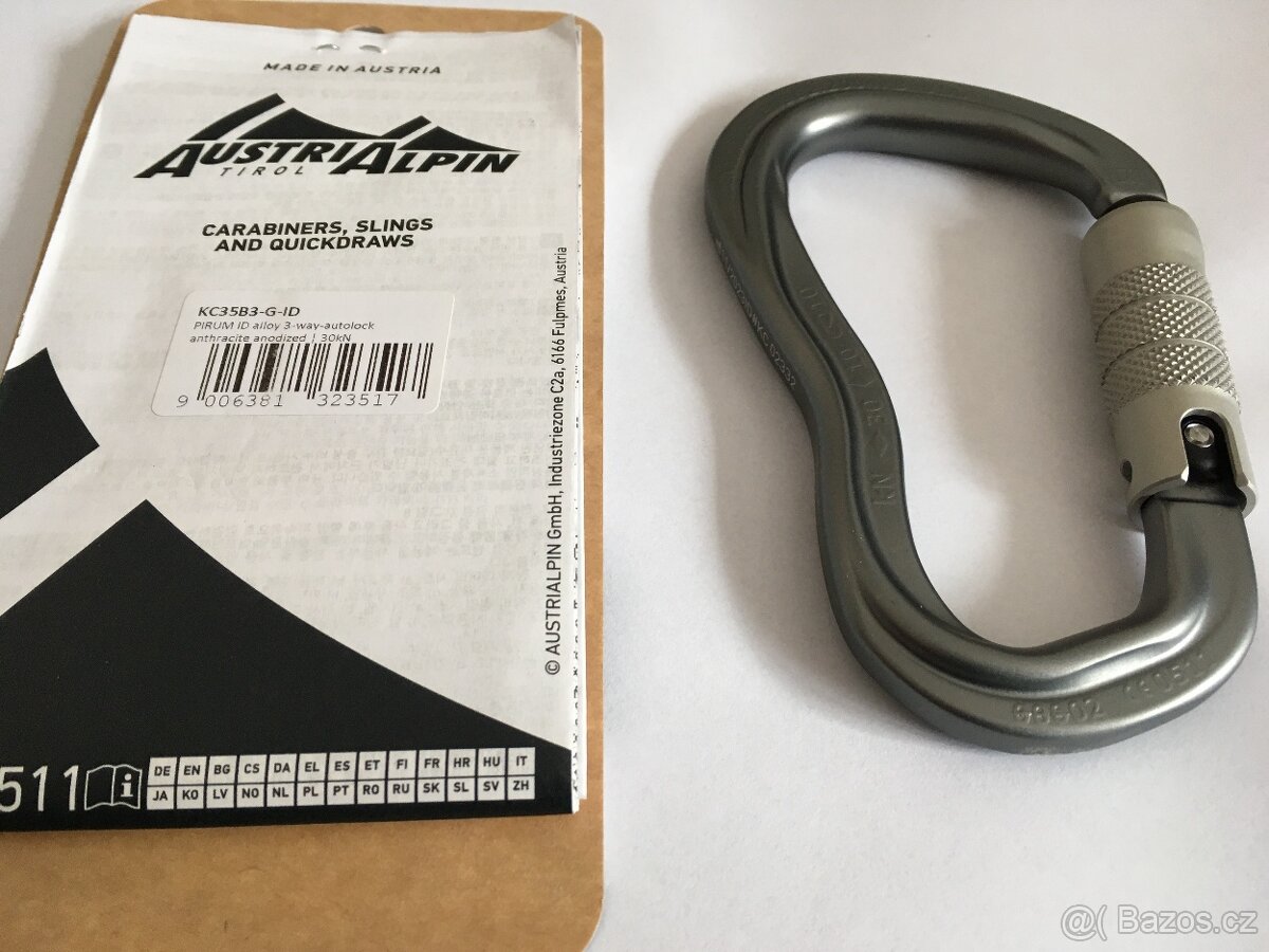 Karabína karabínka AustriAlpin Pirum ID 3-way-autolock, nová - 3