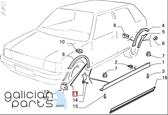 Držák Fiat Uno - 3