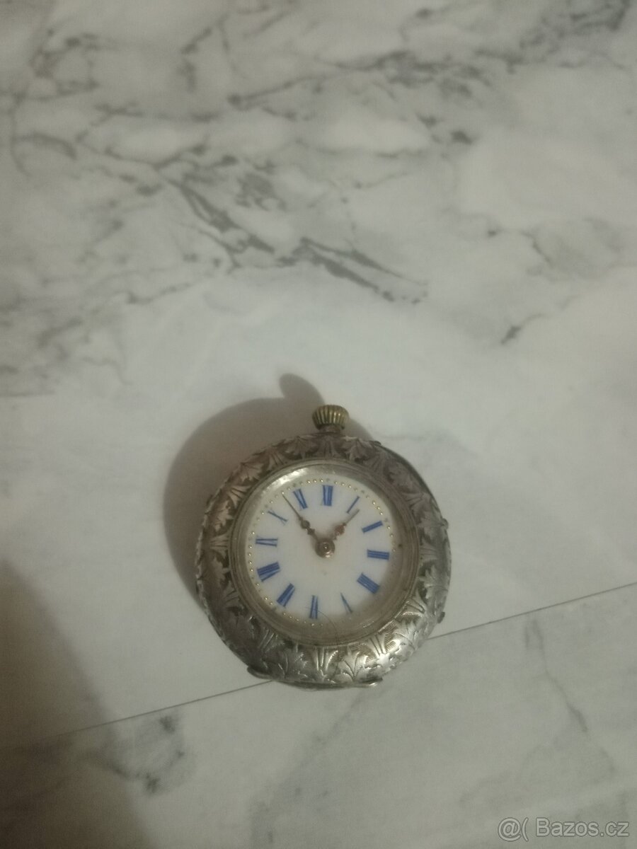 Staré stříbrné kapesní hodinky - 3