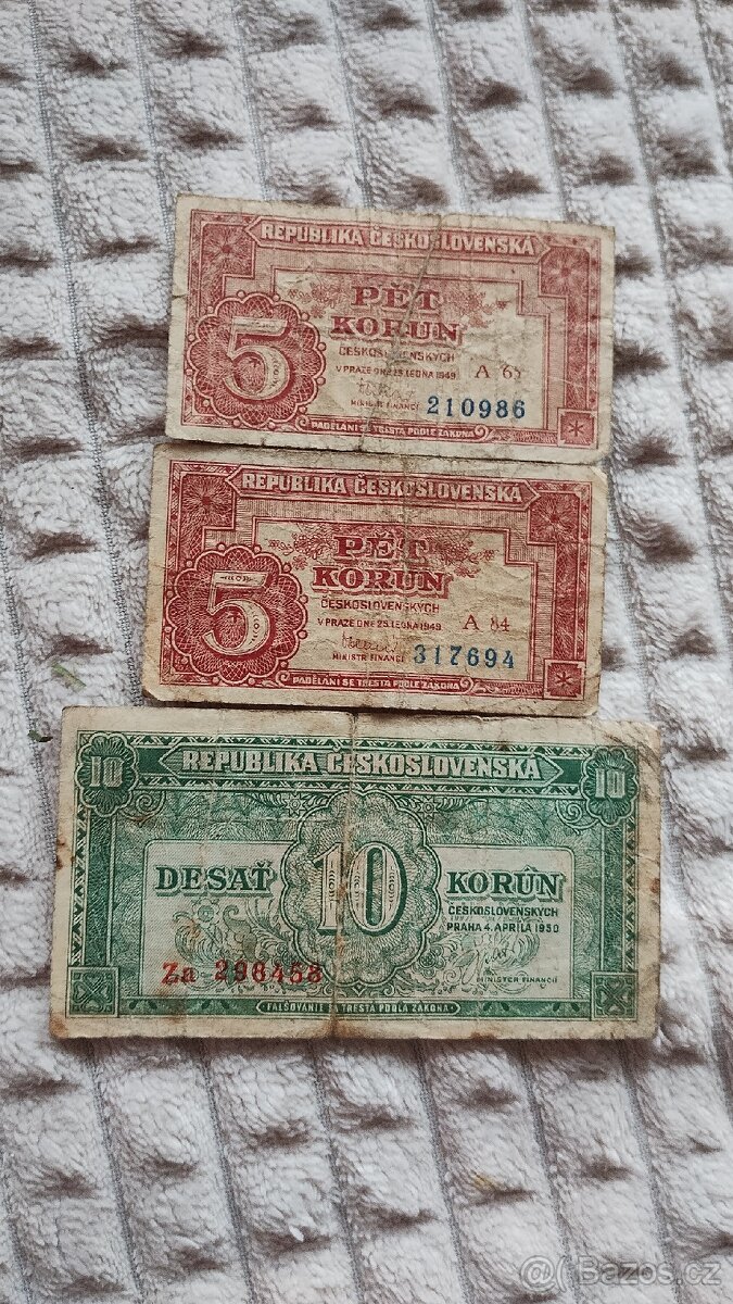 Bankovky -3 kusy - 3