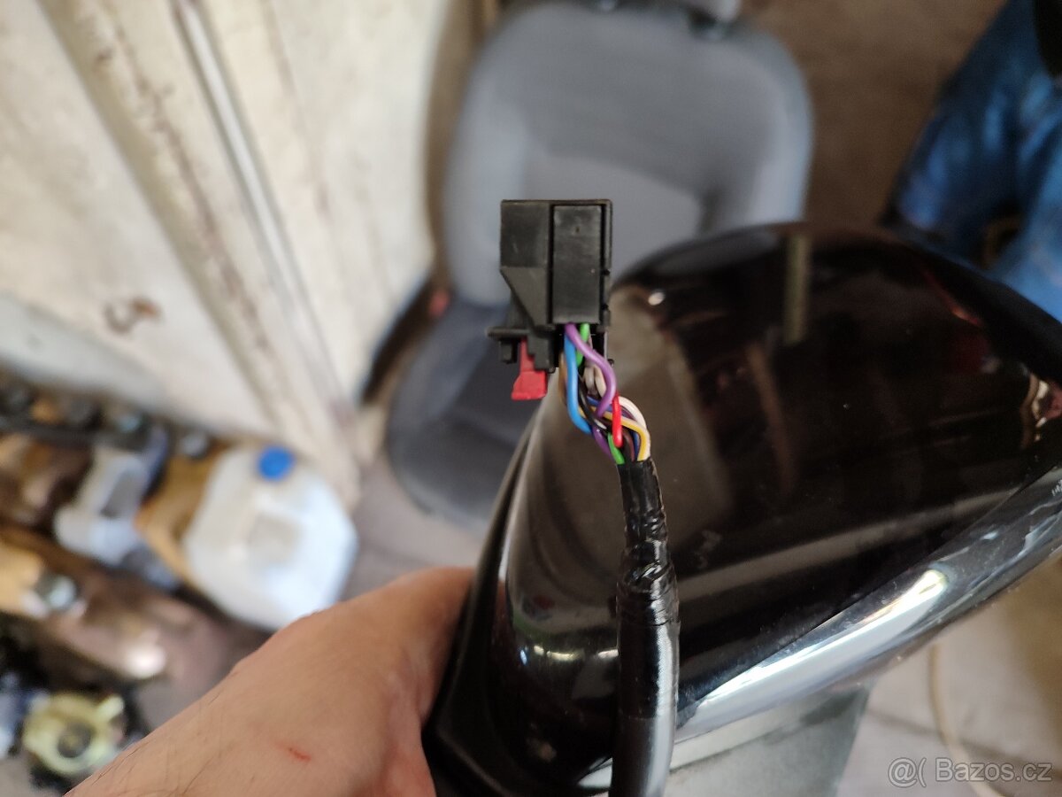 VW Golf 7 VII levé pravé zpětné zrcátko černé - 3