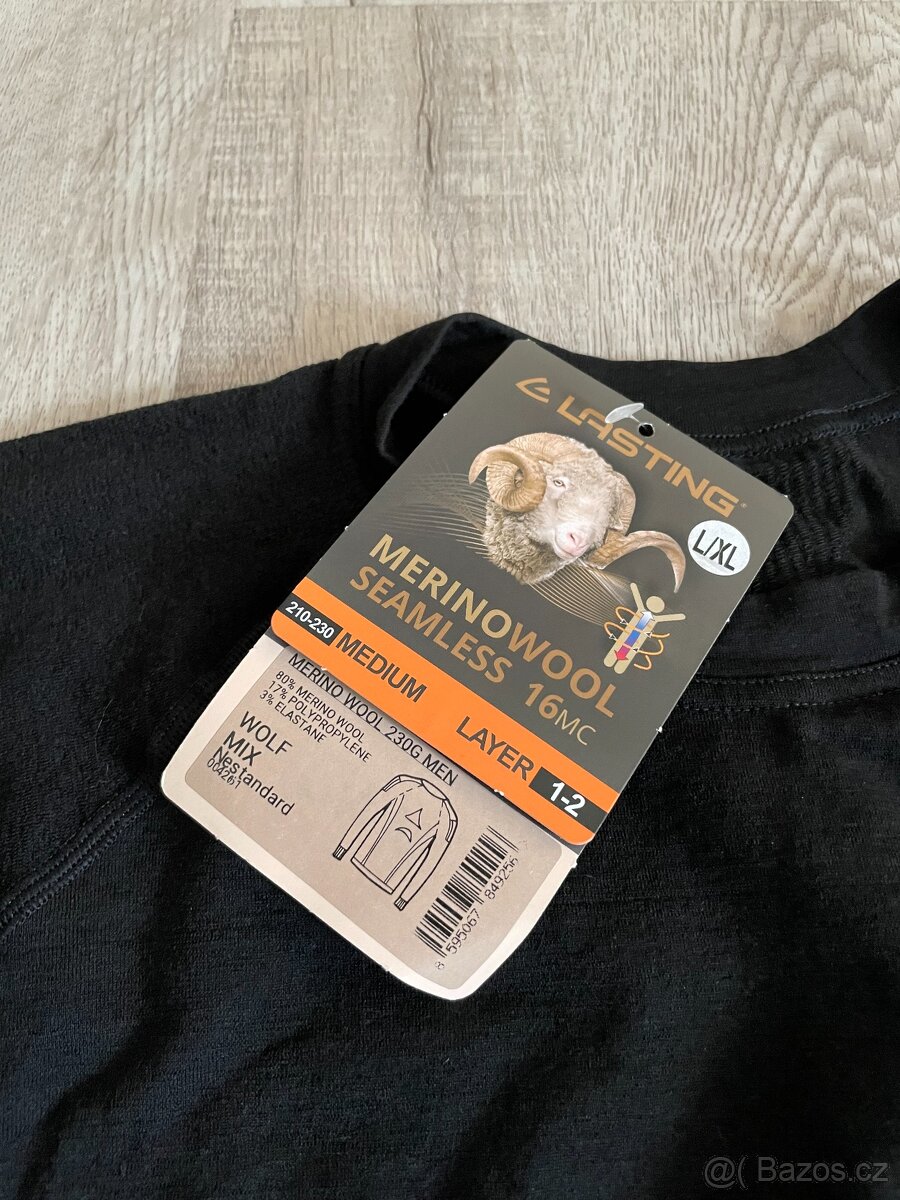 Bezešvé merino triko Lasting Wolf - 3
