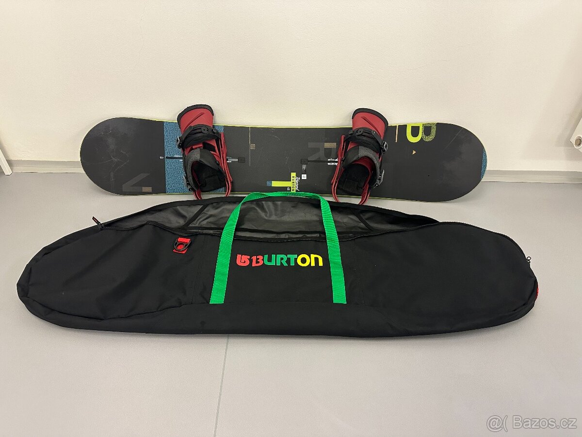 Kompletní snowboardová výbava BURTON prkno,vázání,boty a bag - 3