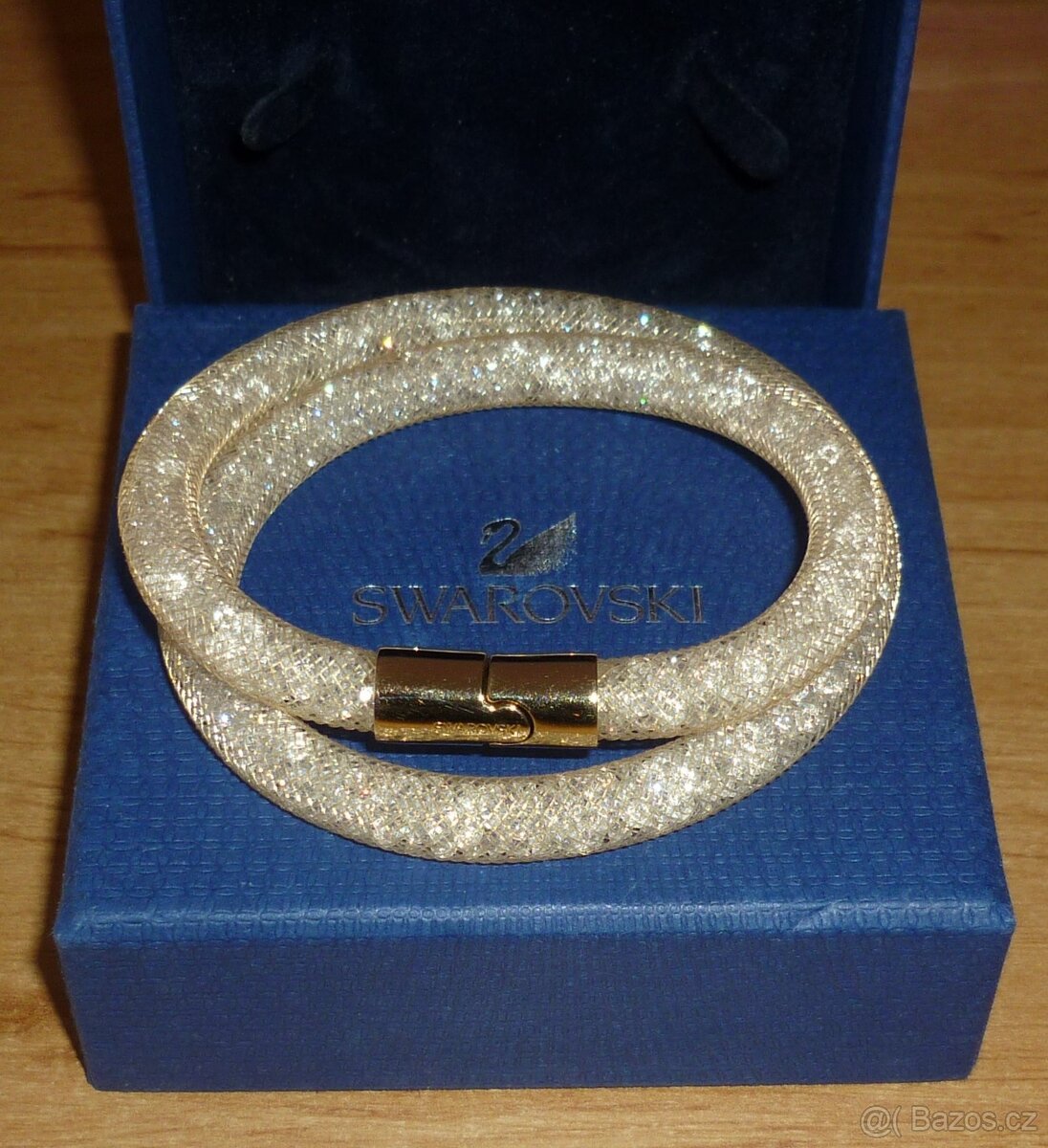 Béžový náramek s krystaly Swarovski - 3