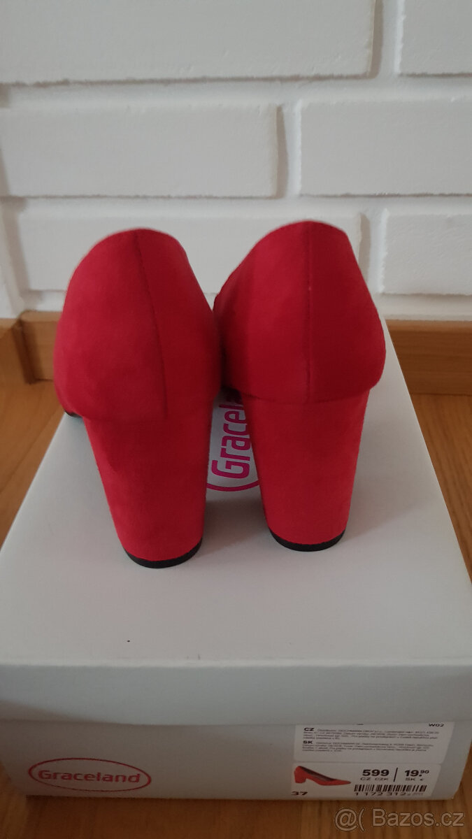 Lodičky dámské červené - 3