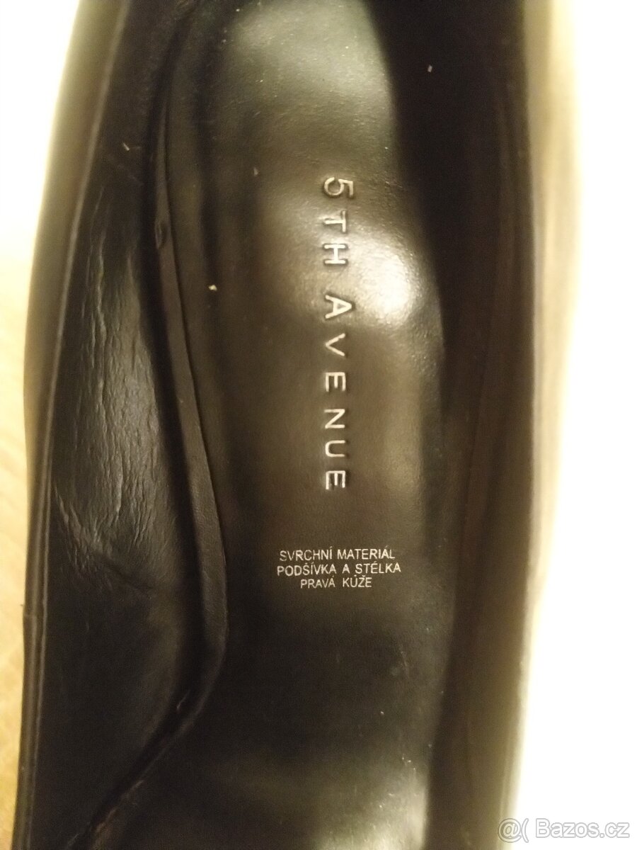DÁMSKÉ ČERNÉ KOŽENÉ LODIČKY vel.40 - 3