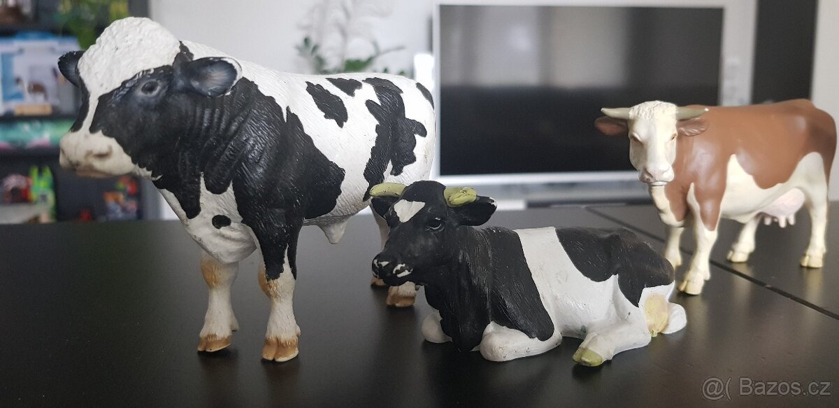 Schleich Farma kráva býk tele - 3