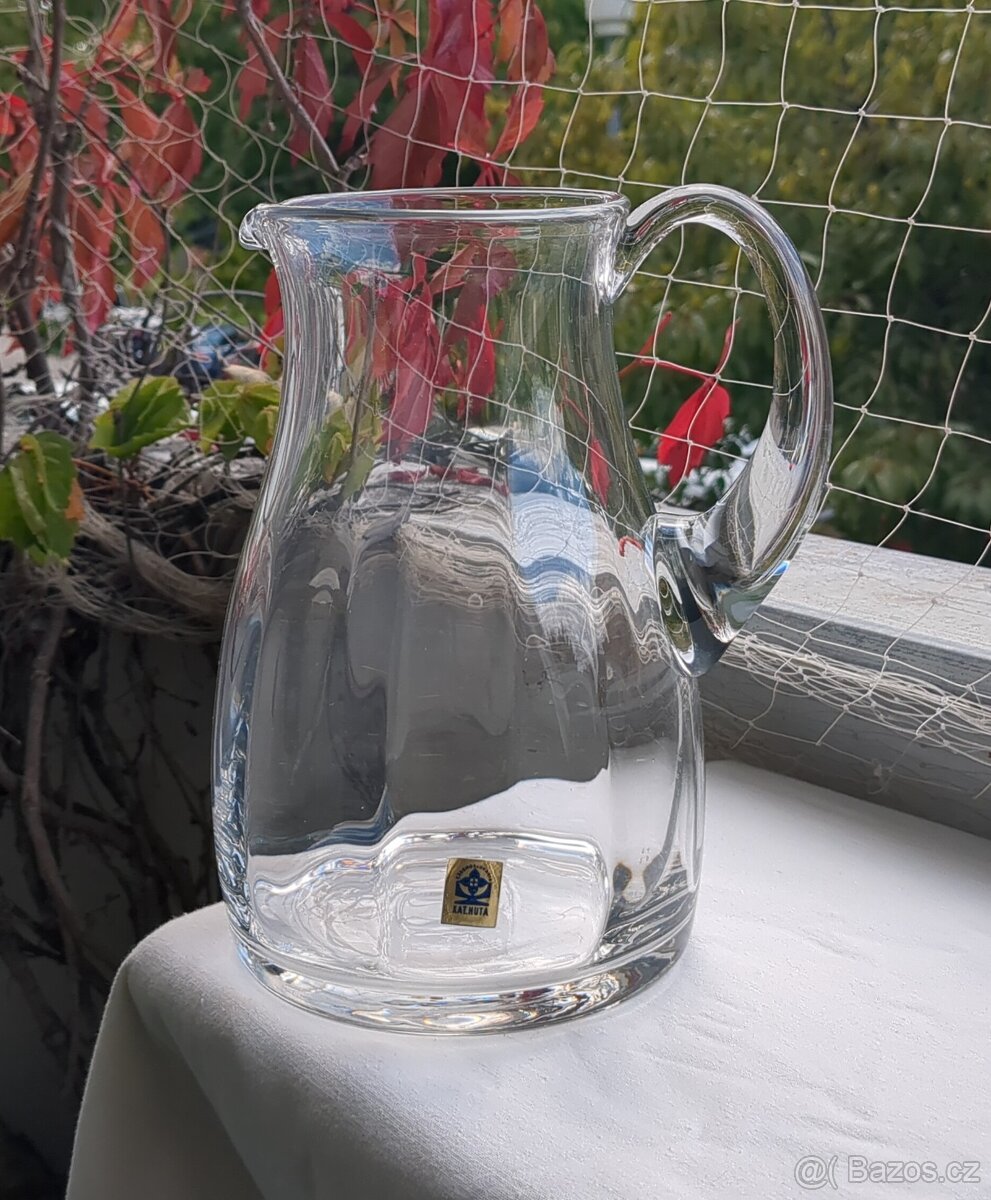 Velký skl. džbán KATARÍNSKÁ HUTA Czechoslovakia - 3